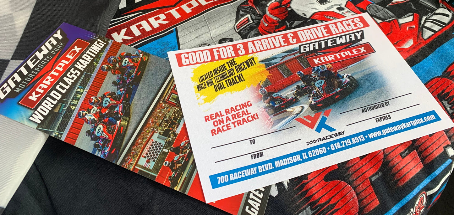 3 Arrive and Drive Races